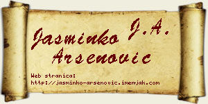 Jasminko Arsenović vizit kartica